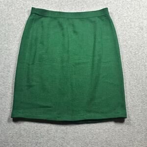 St John Collection Knit Skirt Emerald Green Womens 10
